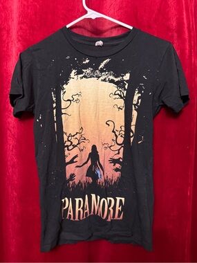 Paramore Black Graphic Band Tee with Sunset Silhouette